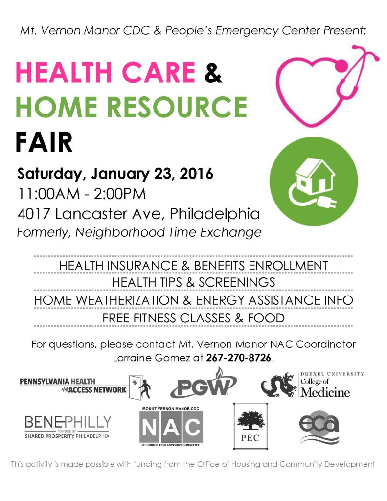 Health Care and Home Resource Fair Flyer