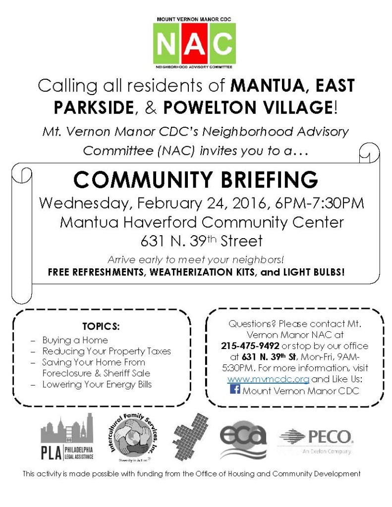 Feb 24 Mt. Vernon Manor NAC Community Briefing Flyer